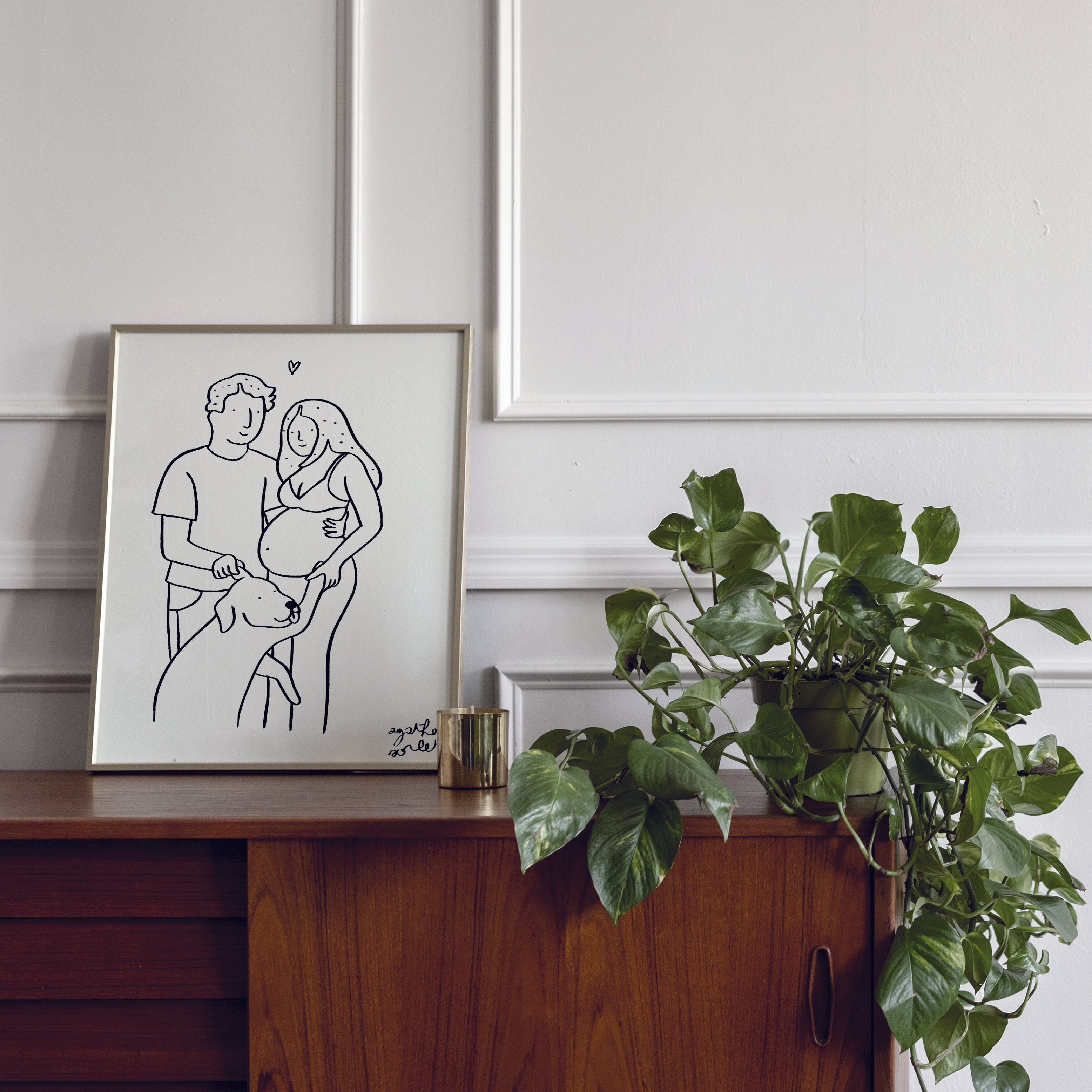 Drawing You - Original ( Sent to you signed, on fine art paper, by post)