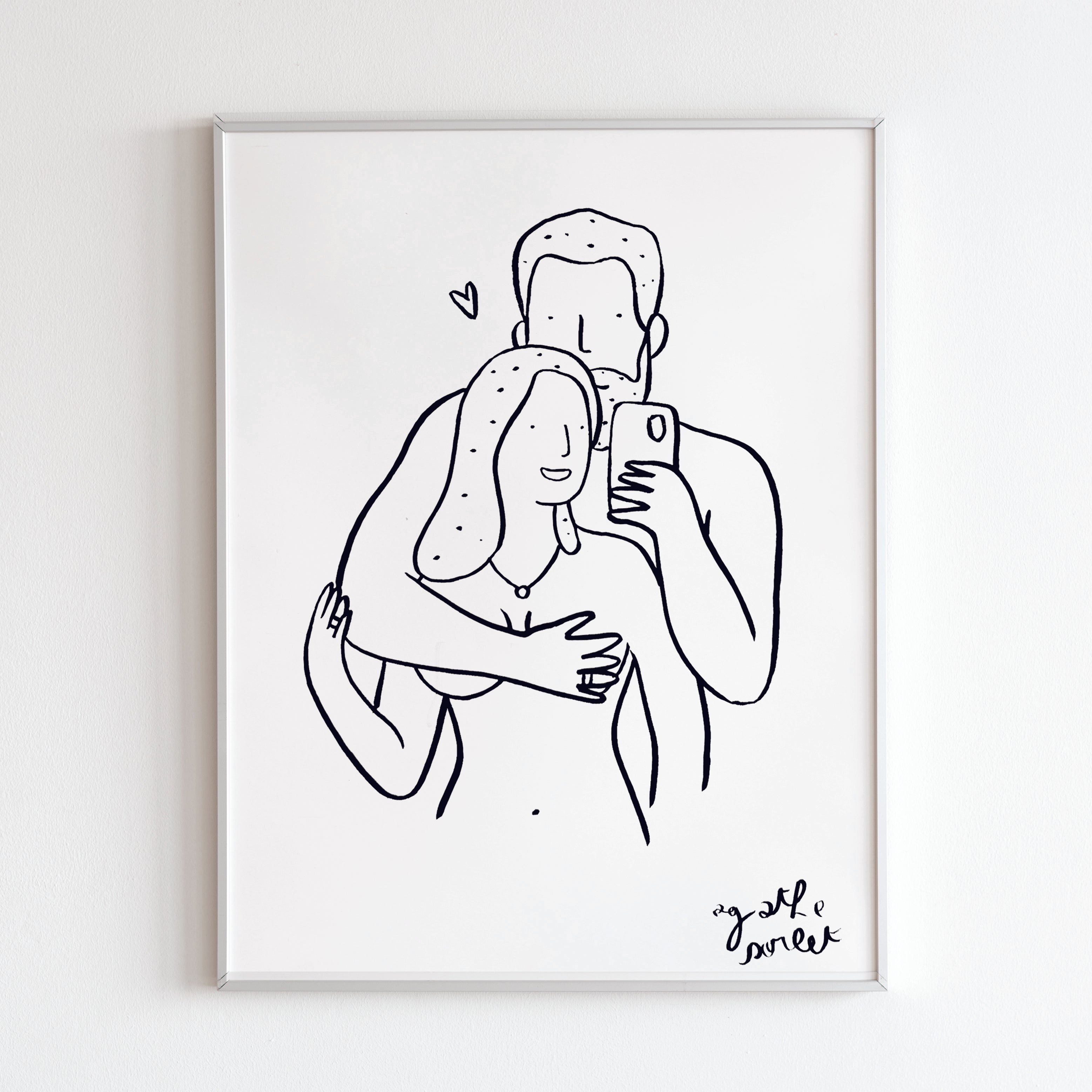 Drawing You - Original ( Sent to you signed, on fine art paper, by post)