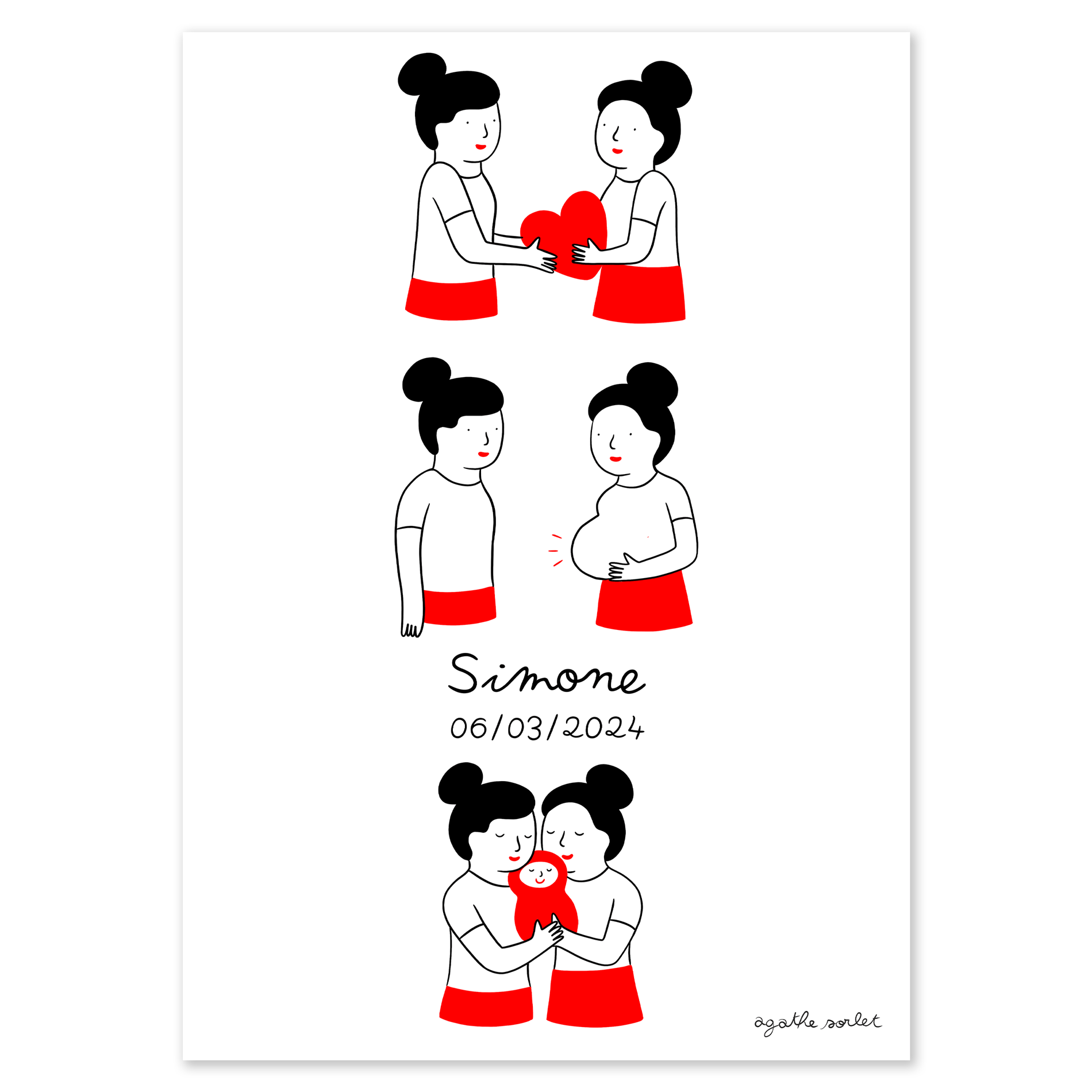 Custom poster - Agathe Sorlet - Welcome Baby - Personalized Poster