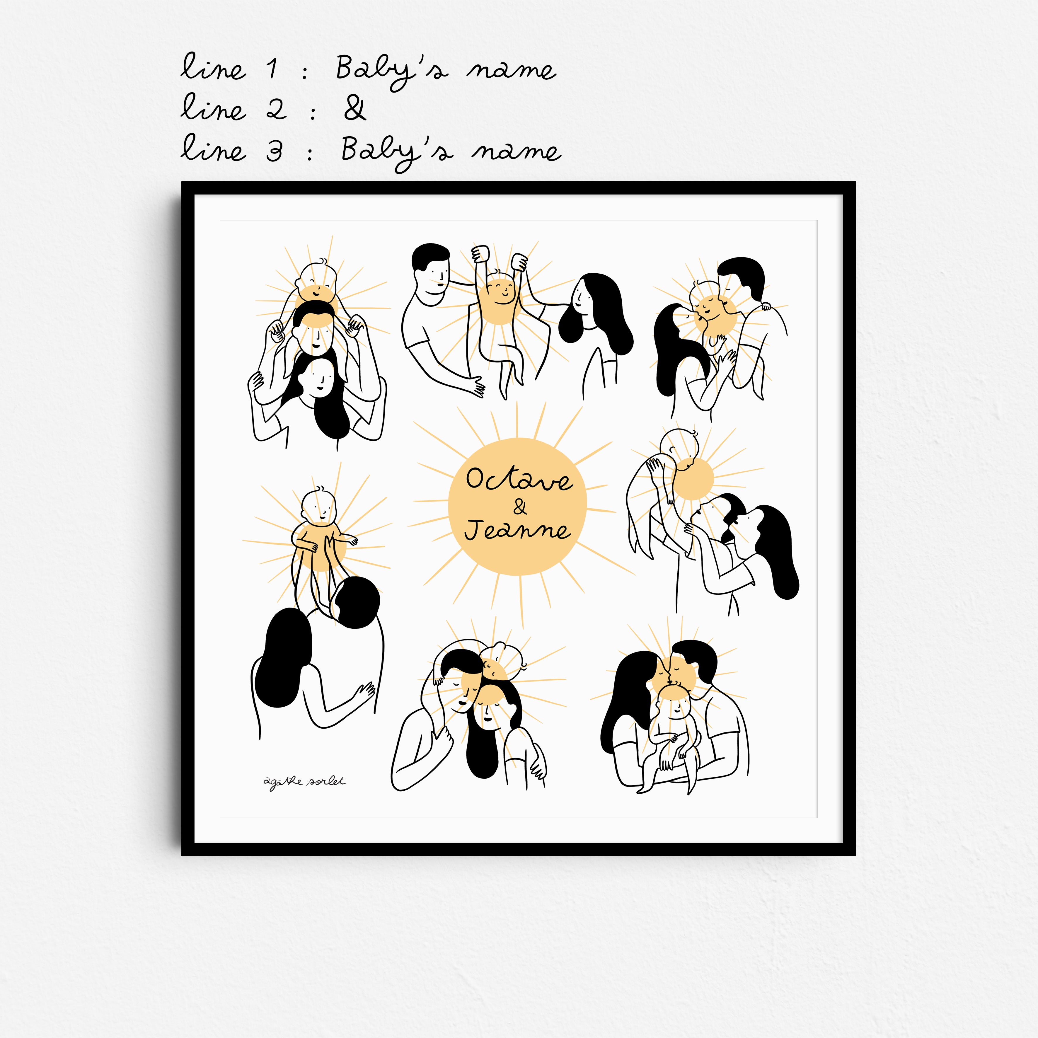 Custom poster - Agathe Sorlet - Sunshine Baby - Personalized Poster