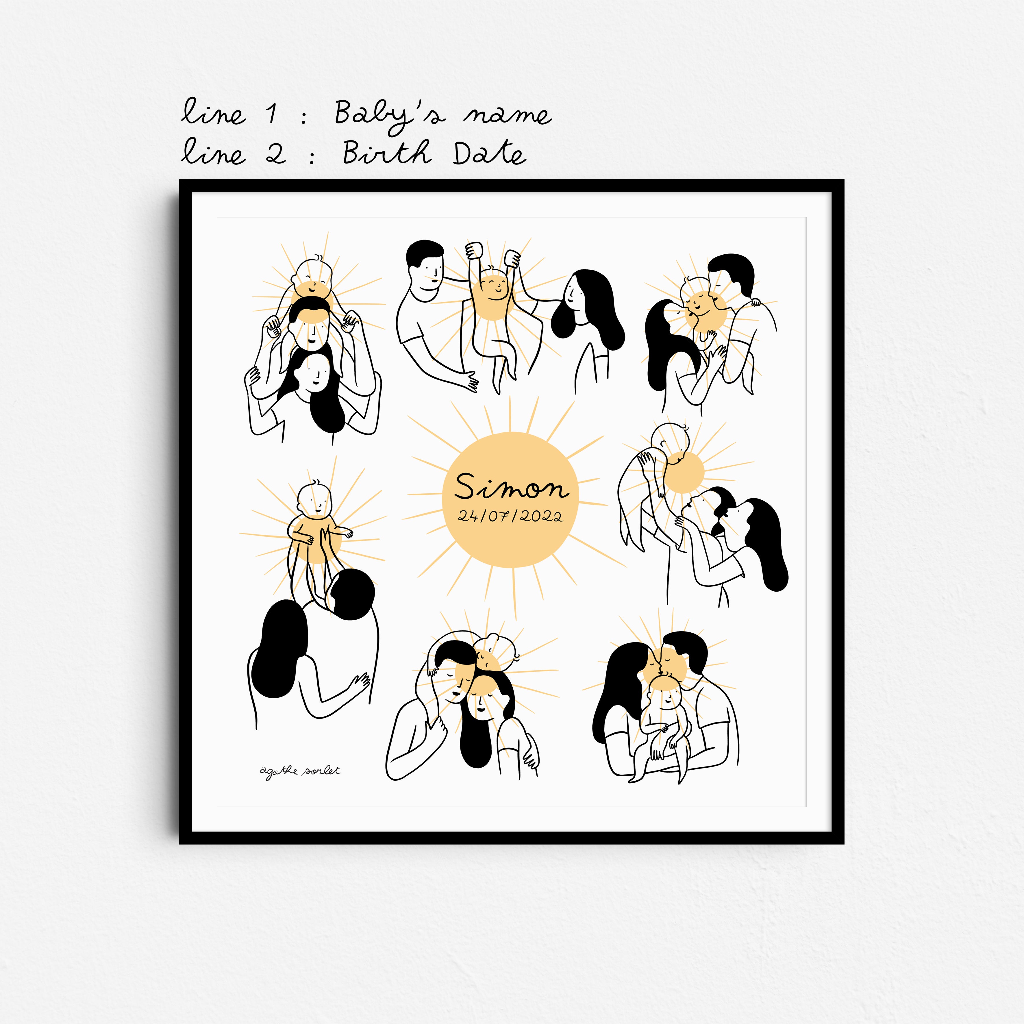 Custom poster - Agathe Sorlet - Sunshine Baby - Personalized Poster