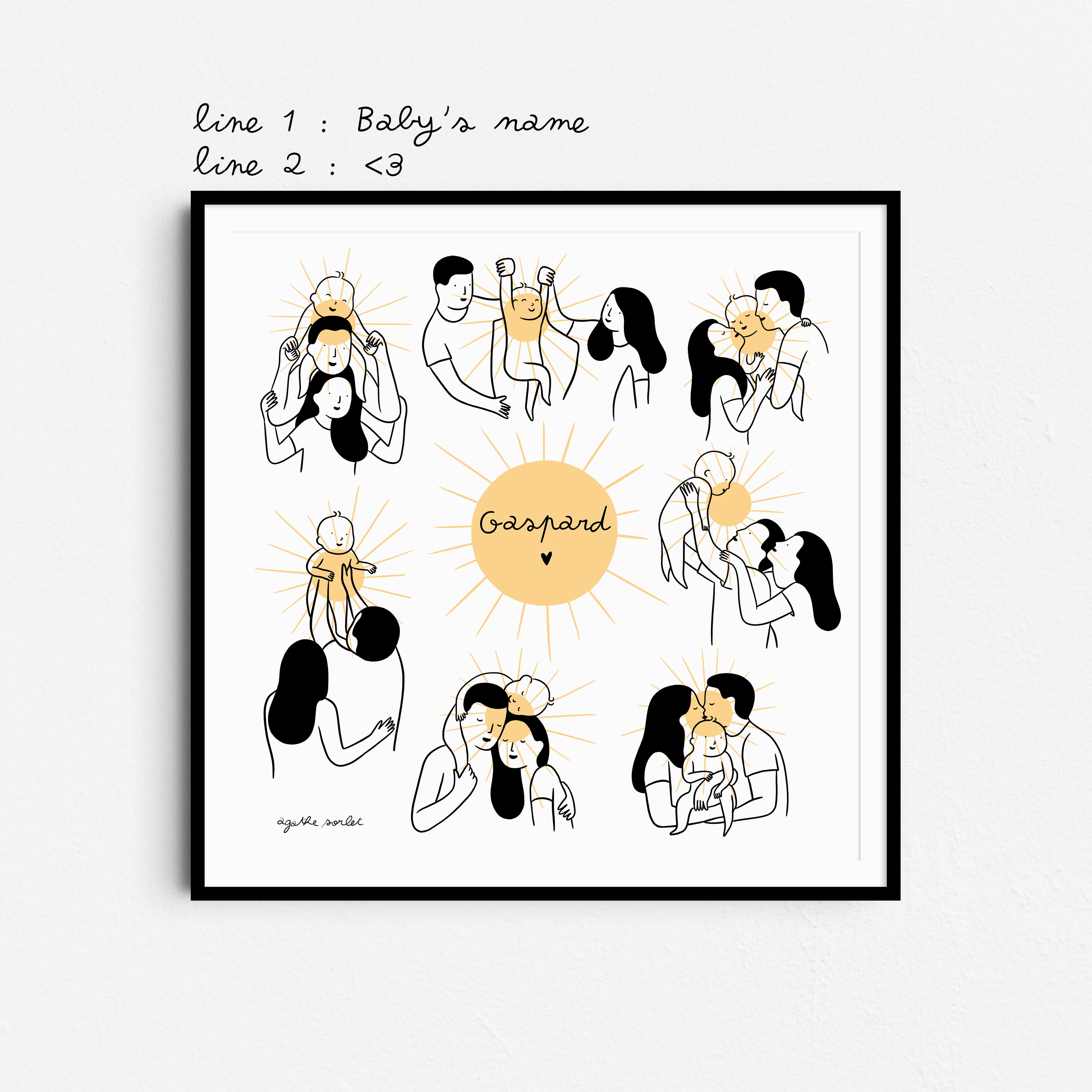 Custom poster - Agathe Sorlet - Sunshine Baby - Personalized Poster