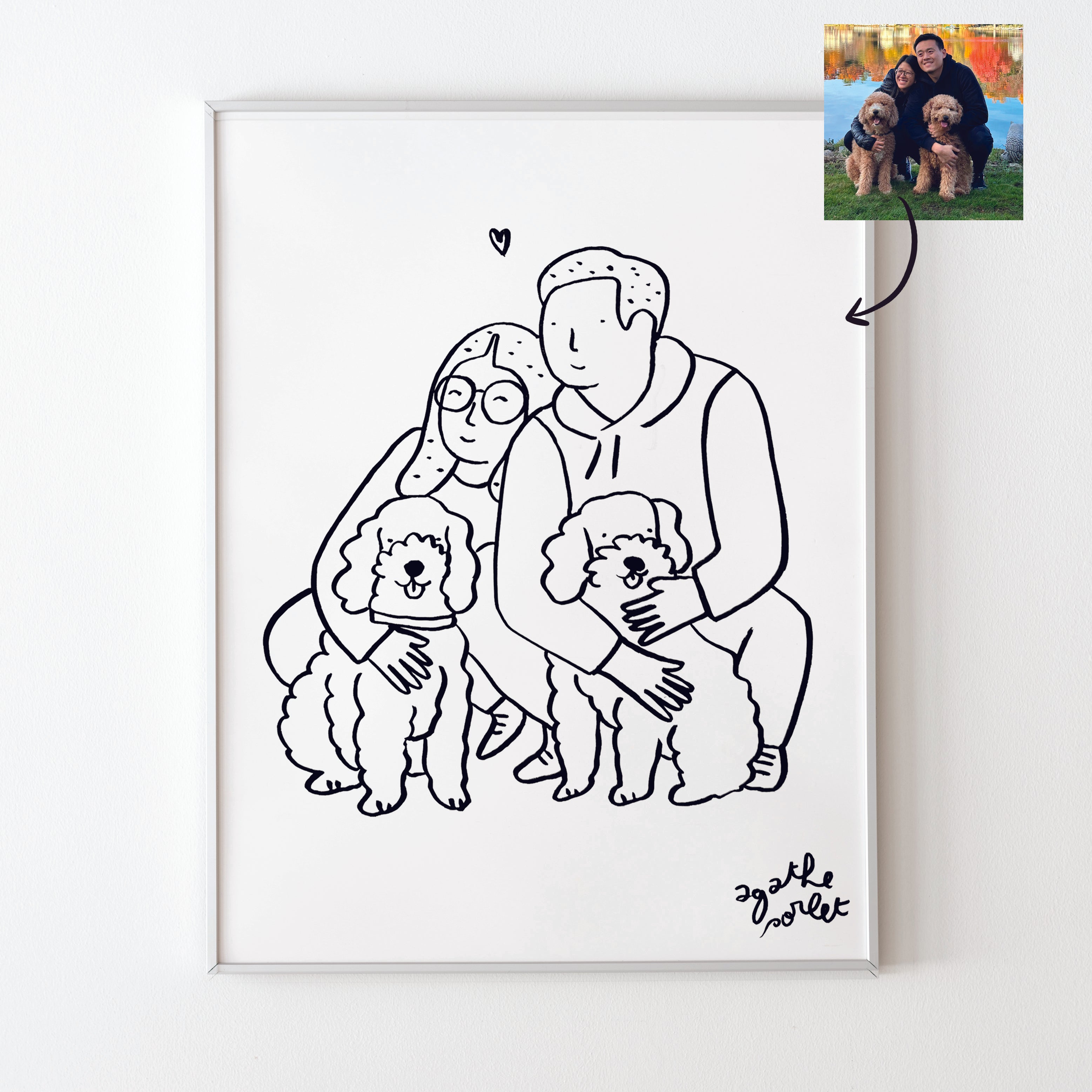 Drawing You - Original ( Sent to you signed, on fine art paper, by post)