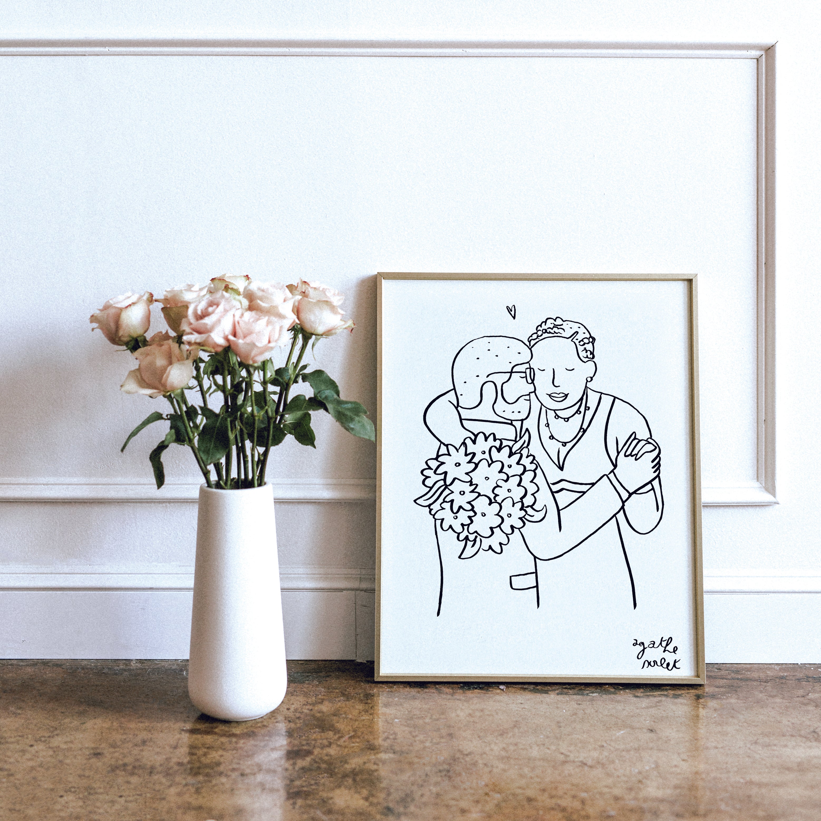 Drawing You - Original ( Sent to you signed, on fine art paper, by post)
