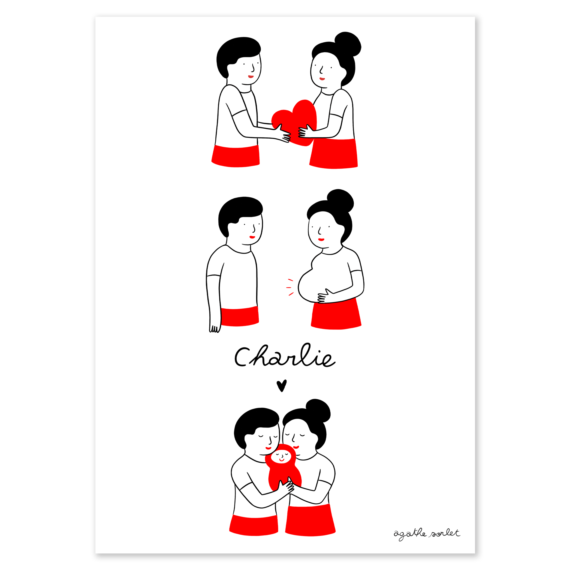 Custom poster - Agathe Sorlet - Welcome Baby - Personalized Poster