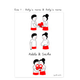 Custom poster - Agathe Sorlet - 2 babies - Personalized Poster