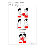 Custom poster - Agathe Sorlet - 2 babies - Personalized Poster