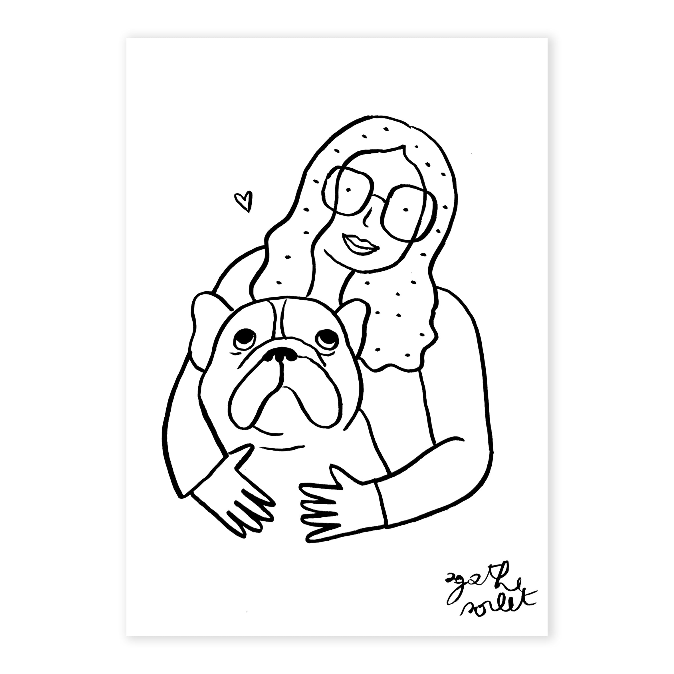 Custom poster - Agathe Sorlet - Drawing you - Digital (sent to you signed, in HD PDF, by email)