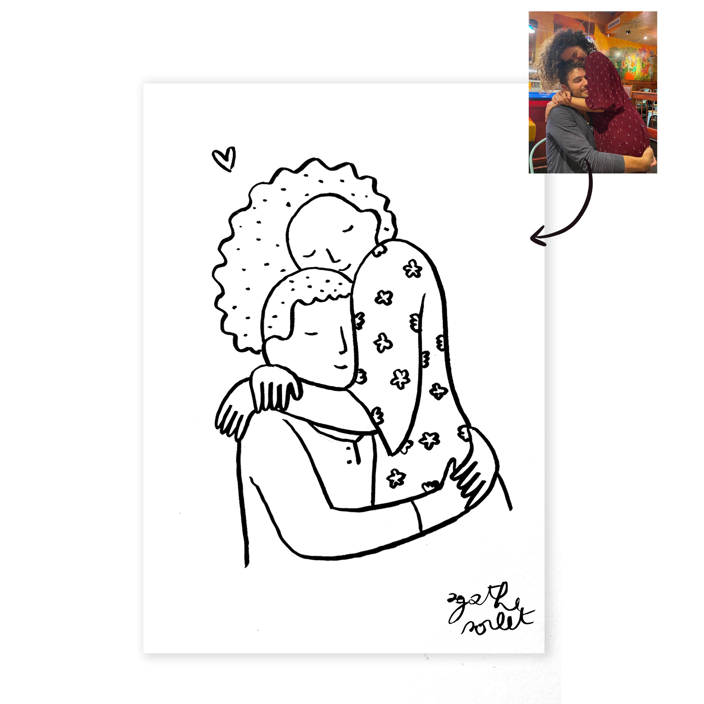 Custom poster - Agathe Sorlet - Drawing you - Digital (sent to you signed, in HD PDF, by email)