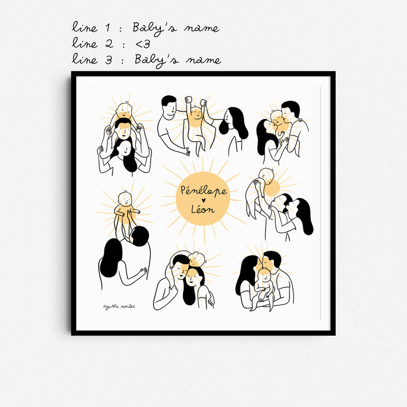 Custom poster - Agathe Sorlet - Sunshine Baby - Personalized Poster