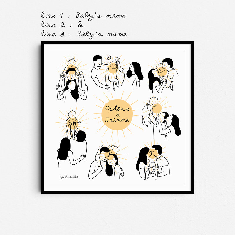 Custom poster - Agathe Sorlet - Sunshine Baby - Personalized Poster