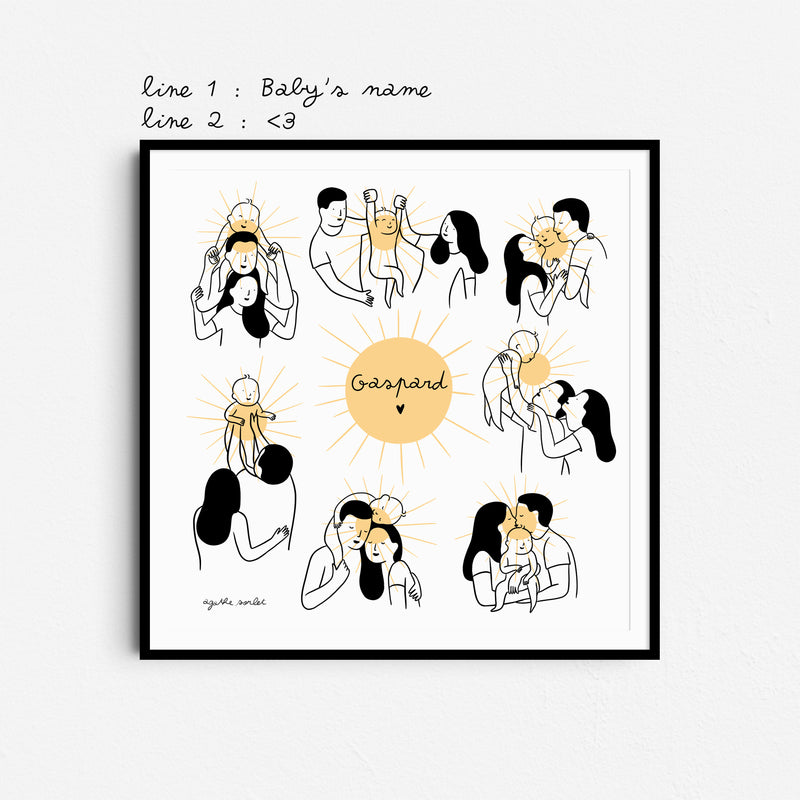 Custom poster - Agathe Sorlet - Sunshine Baby - Personalized Poster