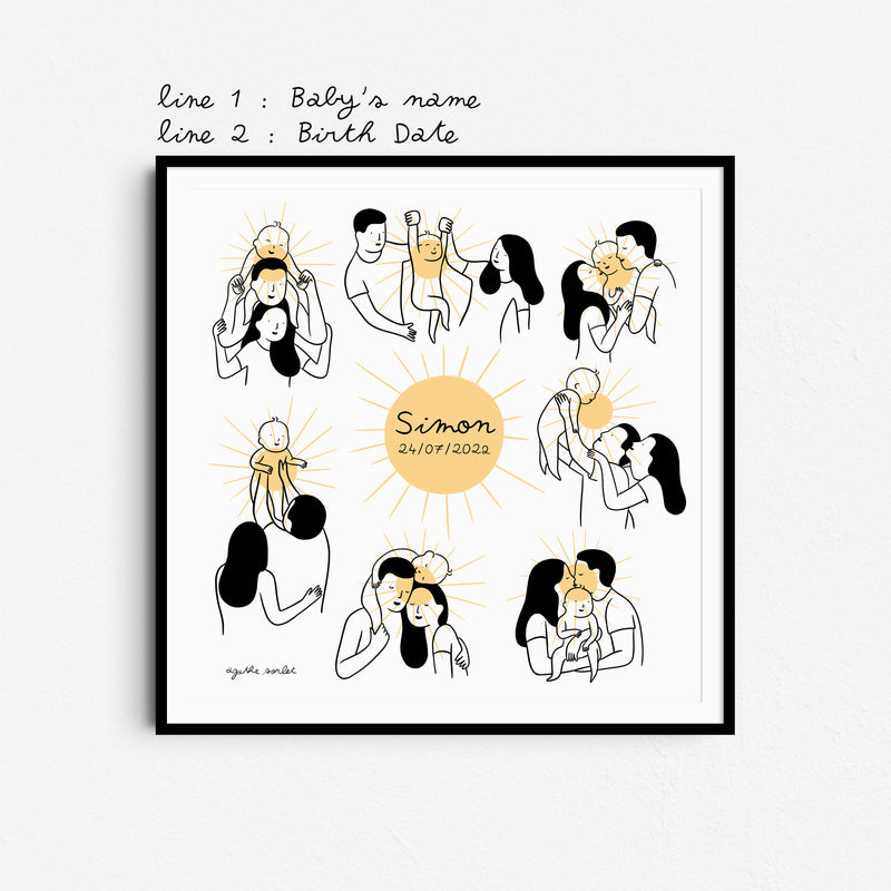 Sunshine Baby - Personalized Poster