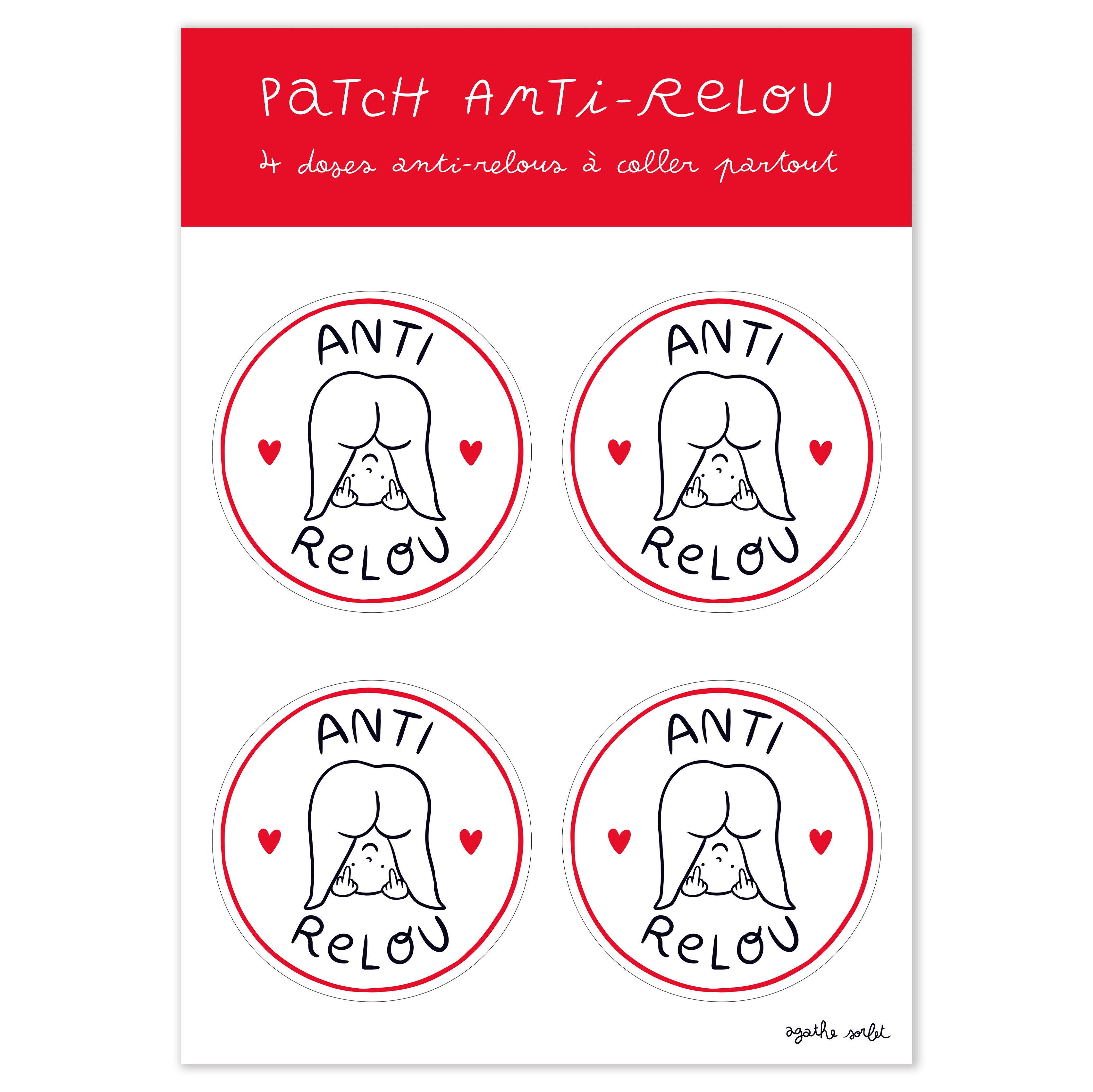 Patch Anti-Relou – pack de 4 stickers