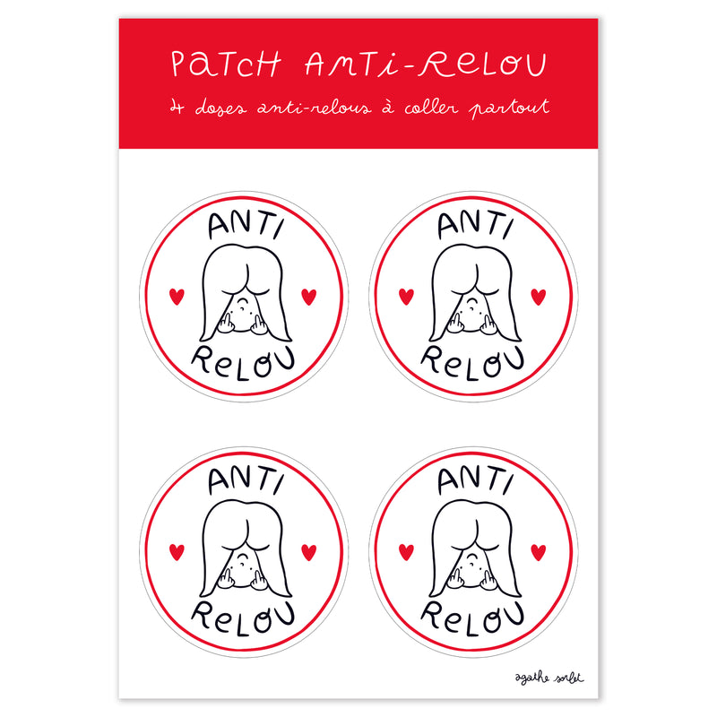 Patch Anti-Relou – pack de 4 stickers