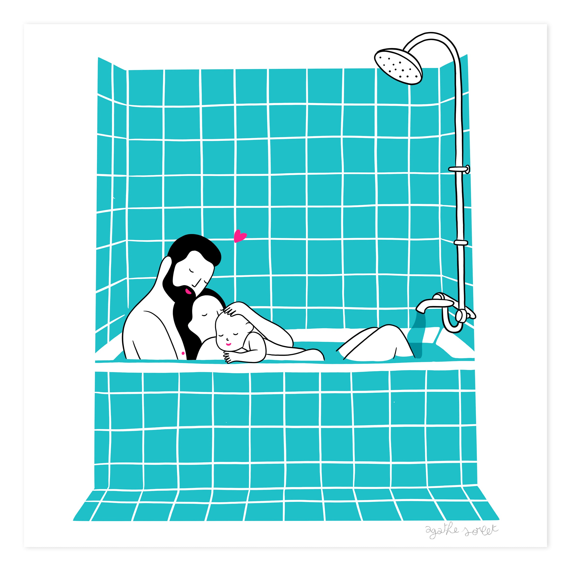 Poster - Agathe Sorlet - Family Bath