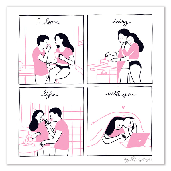 Poster - Agathe Sorlet - I Love Doing Life With You - Pink