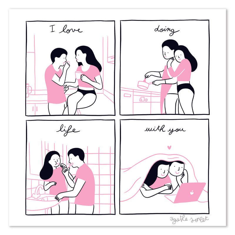 Poster - Agathe Sorlet - I Love Doing Life With You - Pink