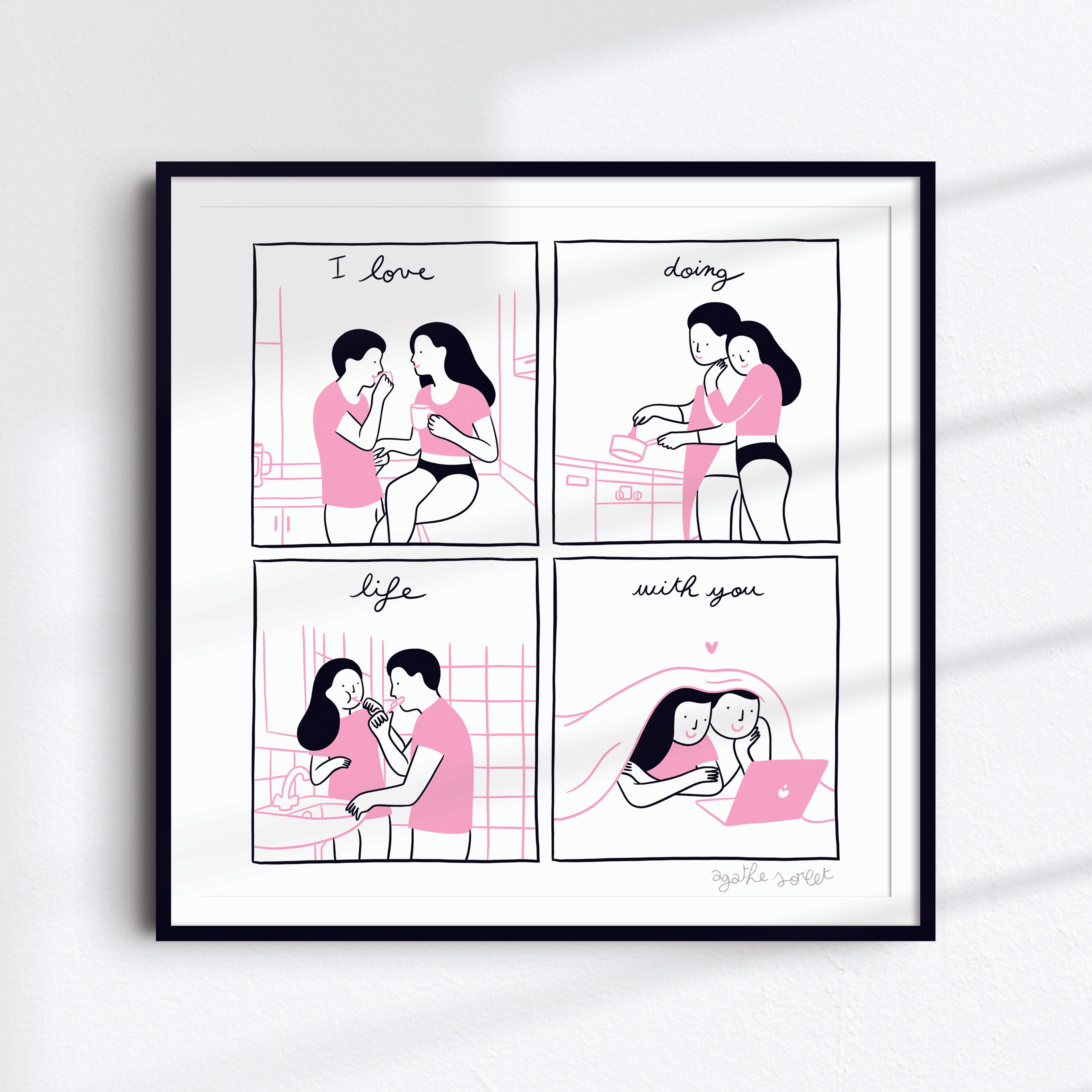 Poster - Agathe Sorlet - I Love Doing Life With You - Pink