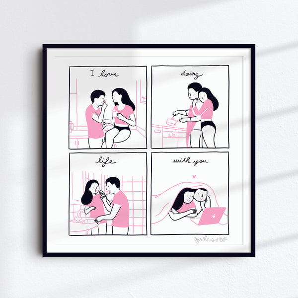 Poster - Agathe Sorlet - I Love Doing Life With You - Pink