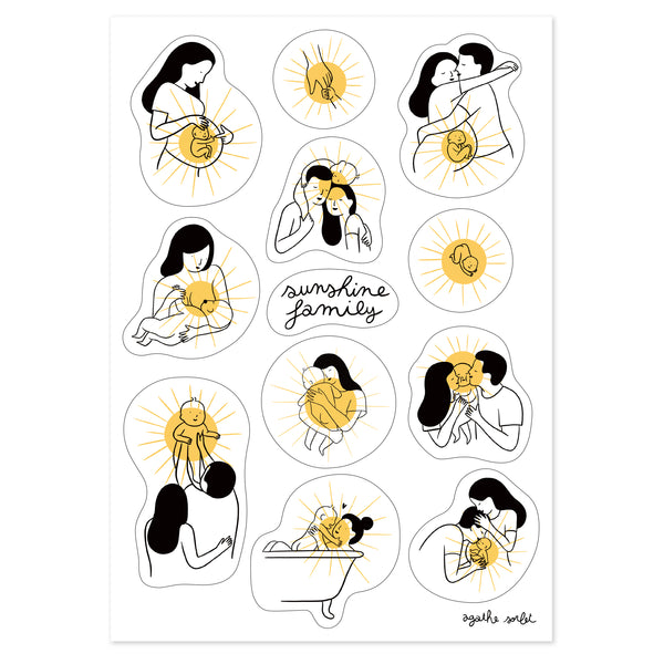 Sticker - Agathe Sorlet - SUNSHINE FAMILY - Sticker Sheet