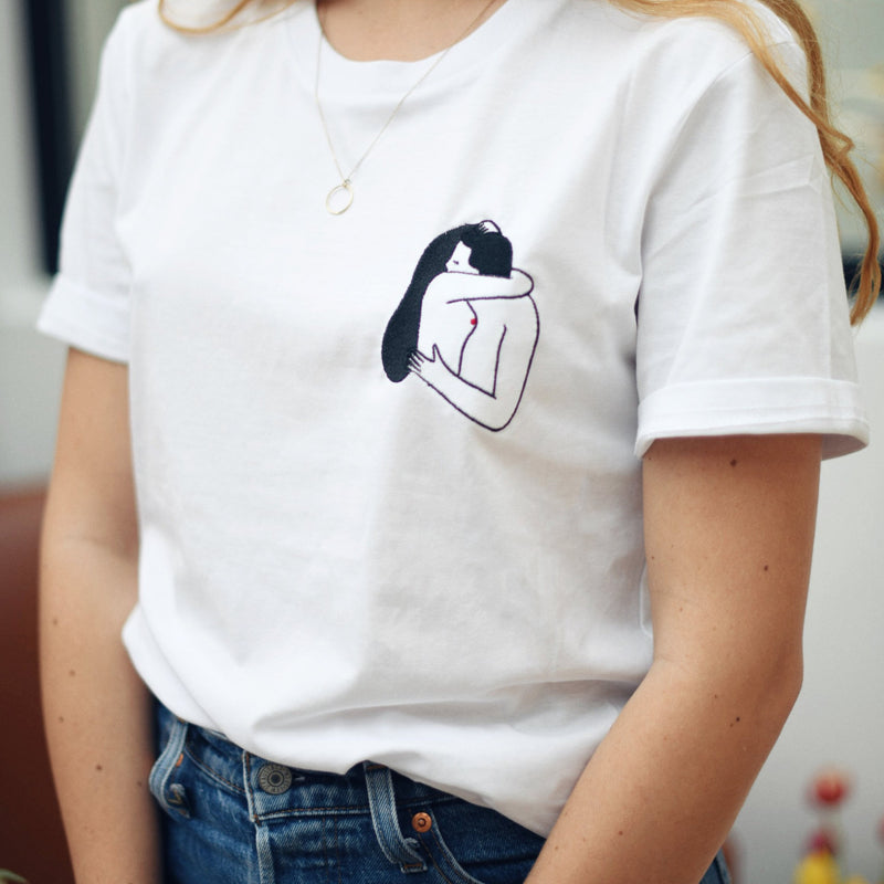 Embroidered T-shirt Amour Tendresse