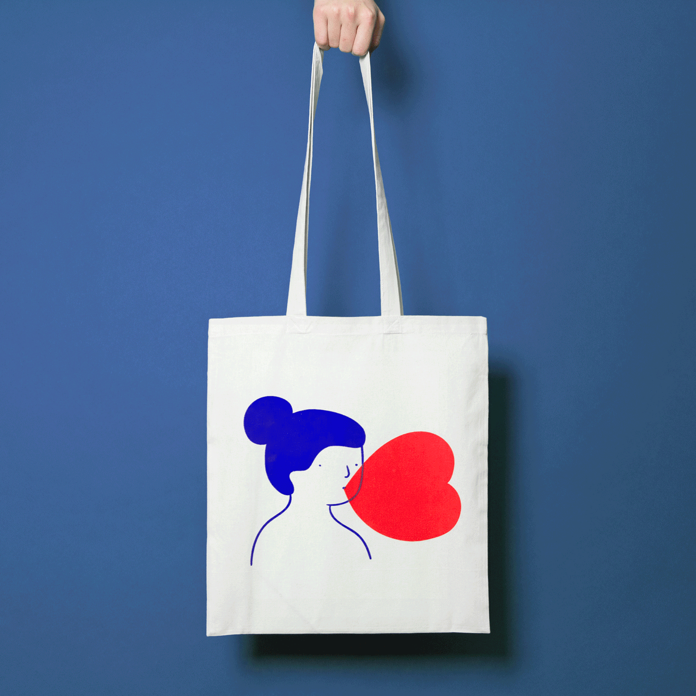 Tote bag - Agathe Sorlet - TOTE BAG LOVE BUBBLE (two - sided)
