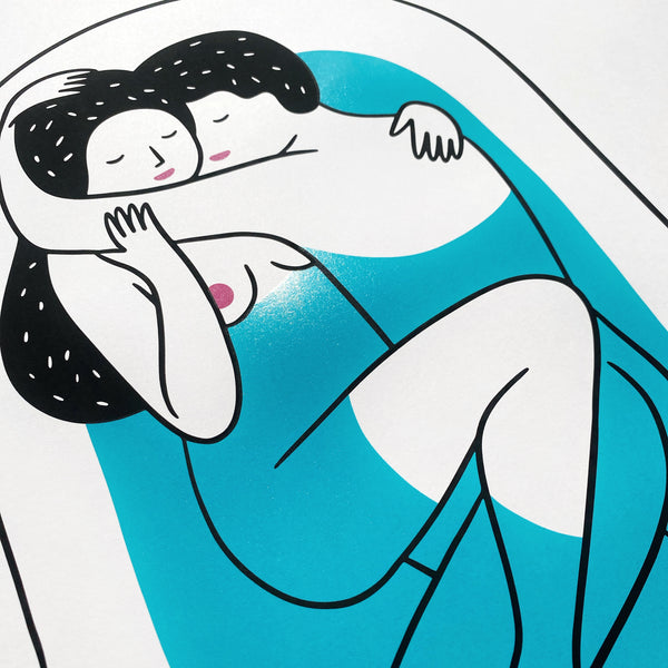 Poster - Agathe Sorlet - BLUE WITH YOU - Screen printing