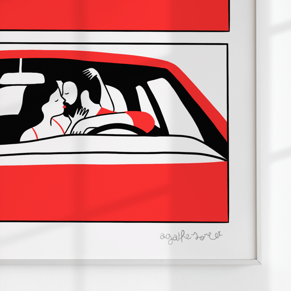 Poster - Agathe Sorlet - Red Car