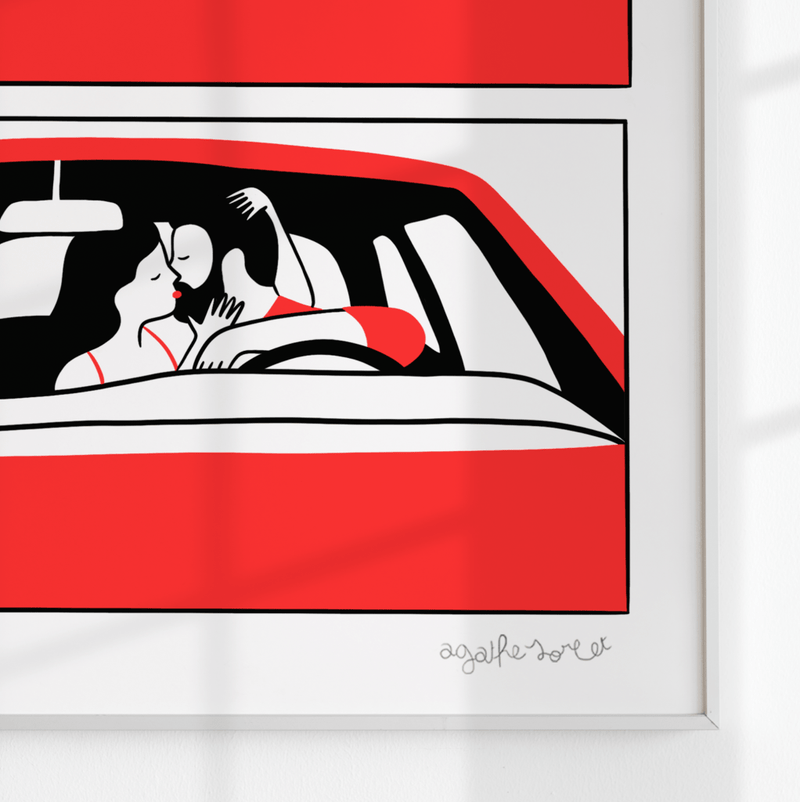 Poster - Agathe Sorlet - Red Car