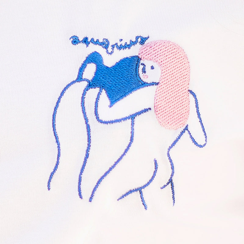 T-shirt - Agathe Sorlet - EMBROIDERED AQUARIUS T - SHIRT