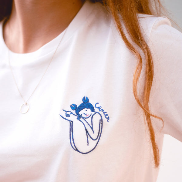 T-shirt - Agathe Sorlet - EMBROIDERED CANCER T - SHIRT
