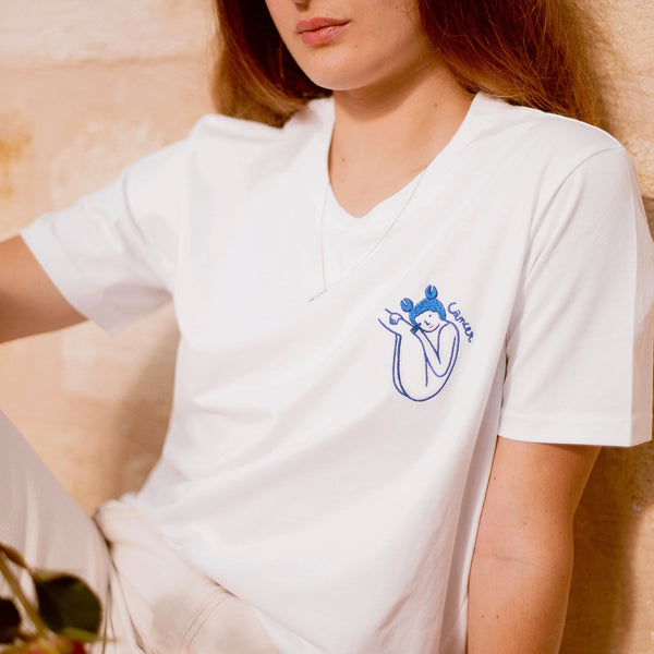 T-shirt - Agathe Sorlet - EMBROIDERED CANCER T - SHIRT