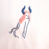 T-shirt - Agathe Sorlet - EMBROIDERED CAPRICORN T - SHIRT