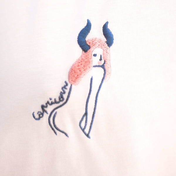 T-shirt - Agathe Sorlet - EMBROIDERED CAPRICORN T - SHIRT