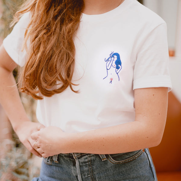 T-shirt - Agathe Sorlet - EMBROIDERED GEMINI T - SHIRT