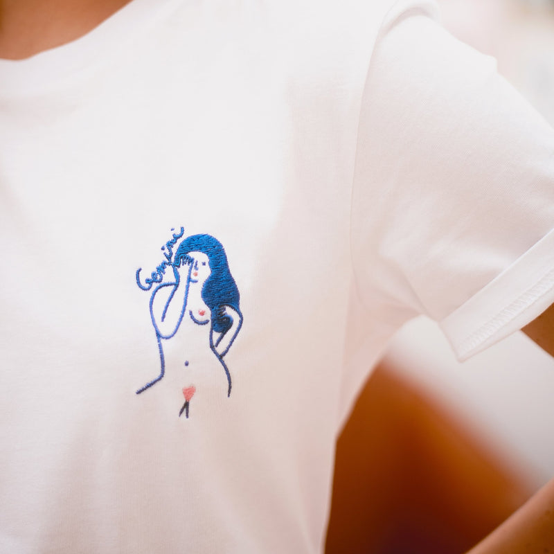 T-shirt - Agathe Sorlet - EMBROIDERED GEMINI T - SHIRT