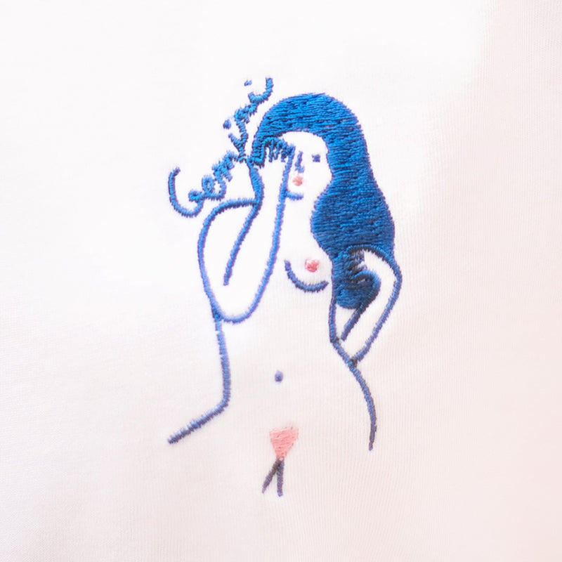 T-shirt - Agathe Sorlet - EMBROIDERED GEMINI T - SHIRT