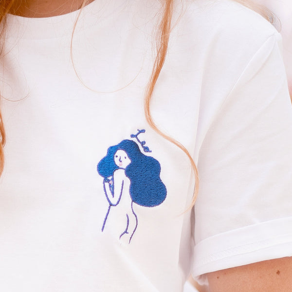 T-shirt - Agathe Sorlet - EMBROIDERED LEO T - SHIRT