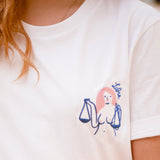 T-shirt - Agathe Sorlet - EMBROIDERED LIBRA T - SHIRT
