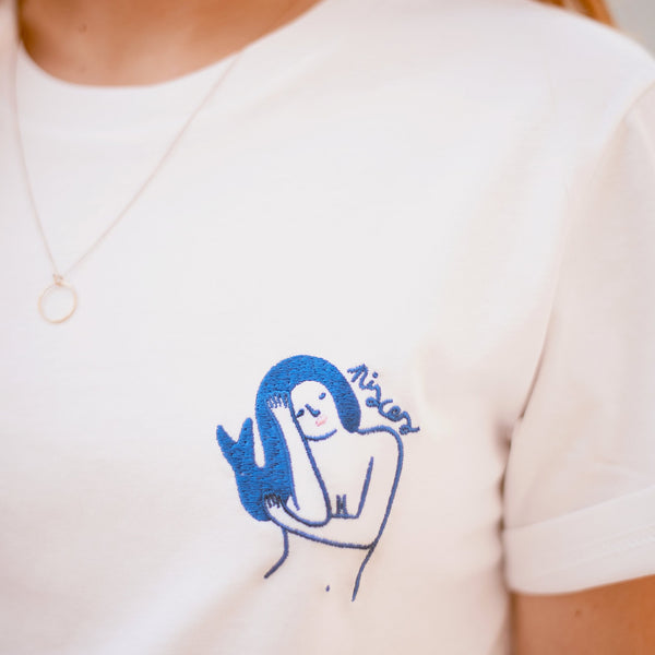 T-shirt - Agathe Sorlet - EMBROIDERED PISCES T - SHIRT