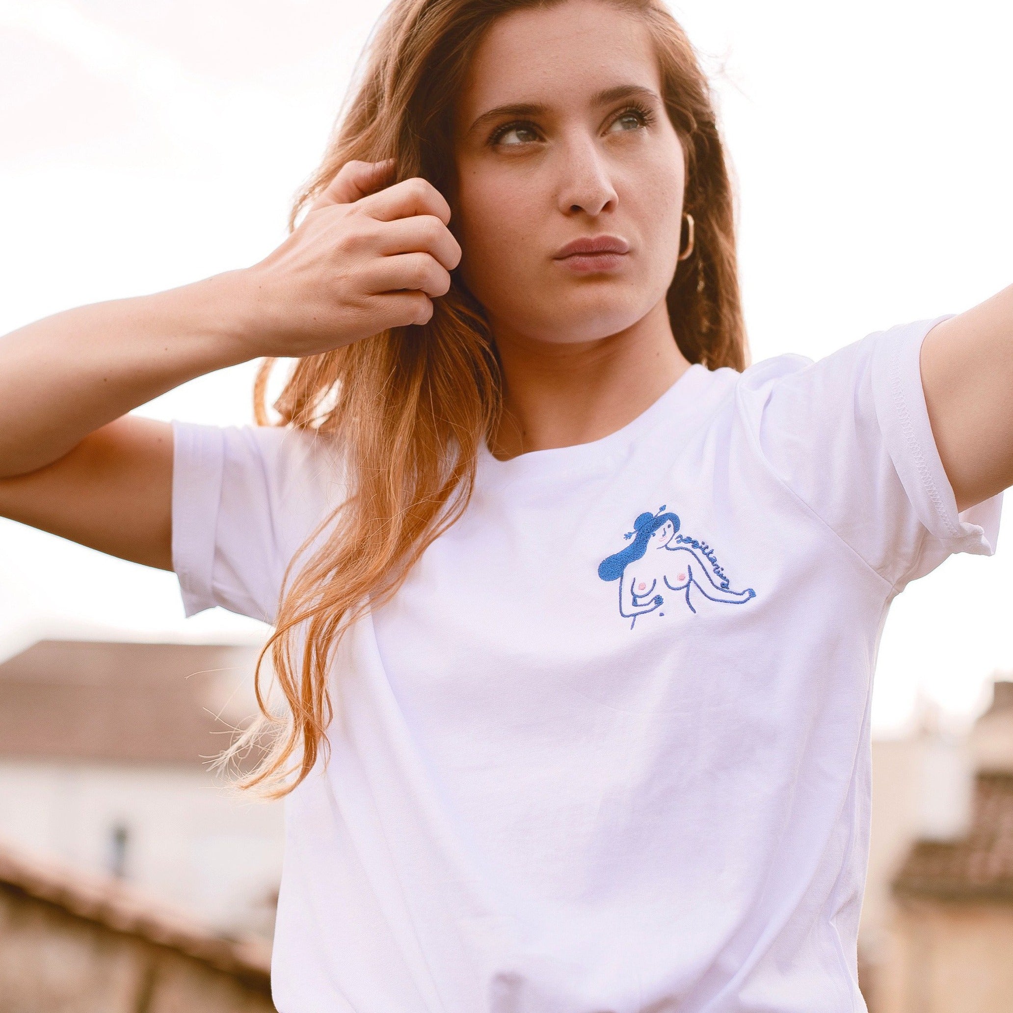 T-shirt - Agathe Sorlet - EMBROIDERED SAGITTARIUS T - SHIRT