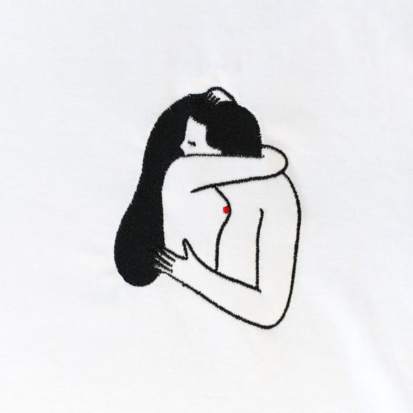 T-shirt - Agathe Sorlet - Embroidered T-shirt Amour Tendresse