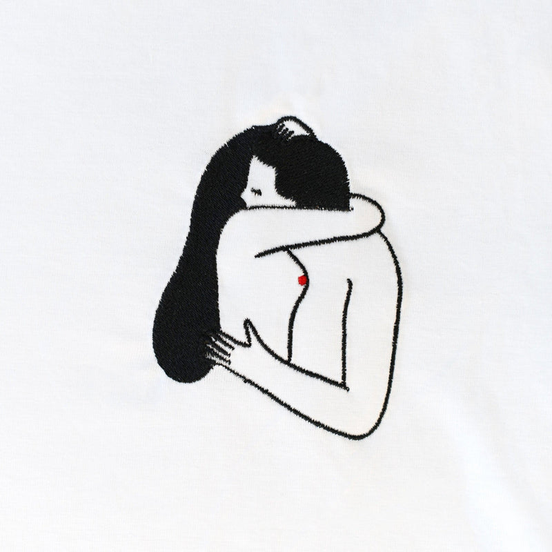 T-shirt - Agathe Sorlet - Embroidered T-shirt Amour Tendresse