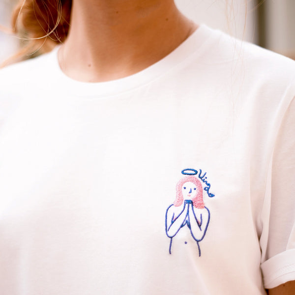 T-shirt - Agathe Sorlet - EMBROIDERED VIRGO T - SHIRT